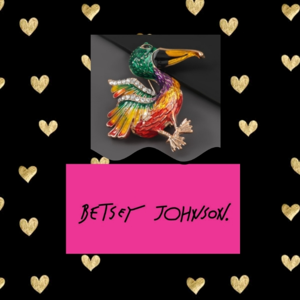 Betsey Johnson Pelican Brooch